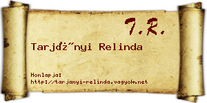 Tarjányi Relinda névjegykártya